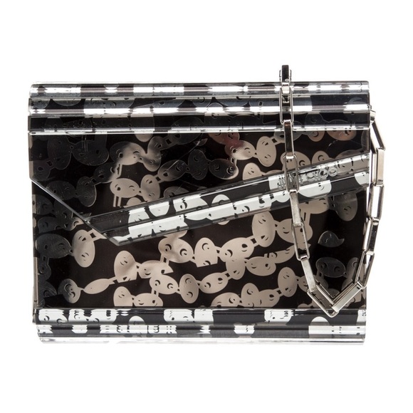 Jimmy Choo Handbags - Jimmy Choo Black and Silver Acrylic Clutch